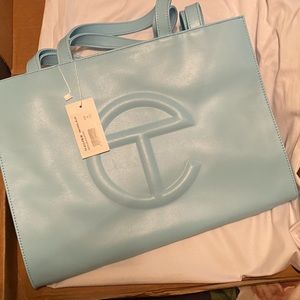 Telfar Medium Pool Blue Shopping Bag